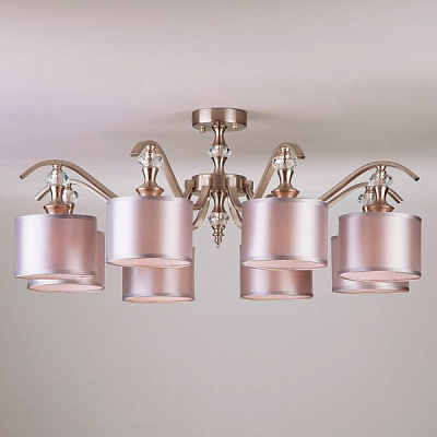 Люстра потолочная Strotskis Ofelia 60070/8 8x40 Вт E14 никель/сатин 