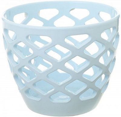 Горщик керамічний Ceramika-design ВК-18 ажур круглий 2л небесно-блакитний