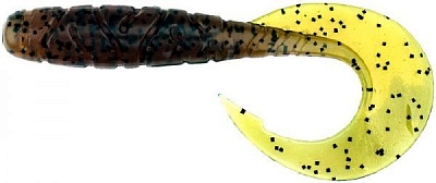 Приманка из пластизоля для ловли рыбы Mighty Grub 3.5 87 мм 7 шт. #017 - Motor Oil Pepper