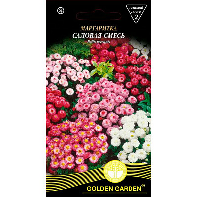 Семена Golden Garden Маргаритки Садовая смесь (Голден Гарден) (4820164124307) 0.1 г