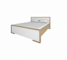 Кровать SOKME Франческа 160x200 см дуб вотан/белый 