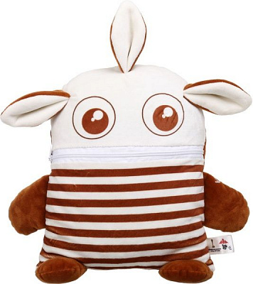 Подушка декоративная Монстрик 3 25x35 см коричневый 