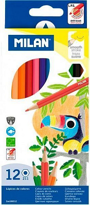Набір олівців кольорові 12 шт. шестигранні Milan