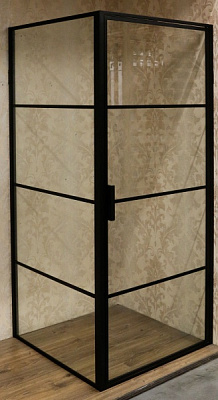 Душевое ограждение Alex Baitler LITE BLACK 90х90х195 см