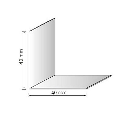 Уголок декоративный ПВХ белый 40x40x2750 мм