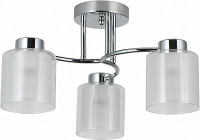 Люстра потолочная Sensio Circinus 3x40 Вт E27 хром/белый ALG-07561/3