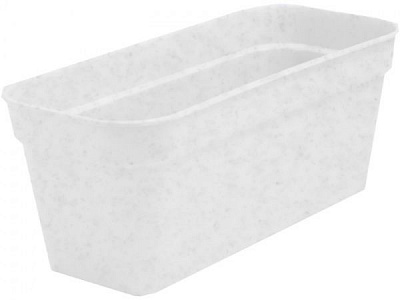 Ящик балконний Алеана Глорія прямокутний 14л біло-сірий (115057)