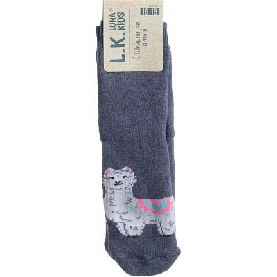 Шкарпетки дитячі Luna Kids № 2. Лама 331003 р.18–20 темно-синій