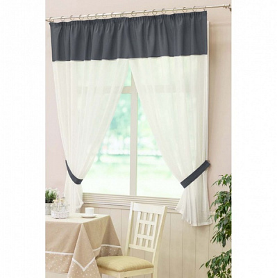 Штора Alliance 290х170 см молочно-сірий Decora textile