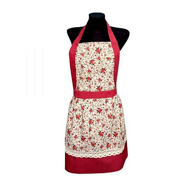 Фартук кухонный РОУЗ с кантом и кружевом La Nuit