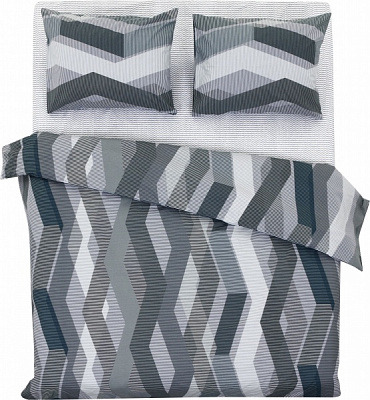Комплект постельного белья Бруно 2 серый La Nuit (без простыни) 