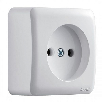 Розетка без заземления Lezard Viola без шторок без крышки белый 751-0200-121В