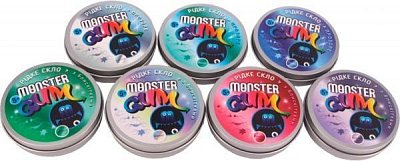 Масса для лепки Monster Gum жидкое стекло сияние 50 г в ассортименте