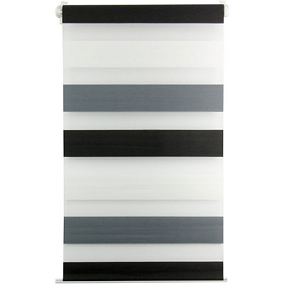 Ролета день-ночь Bella Vita B165 Триколор 83x160 см серая 