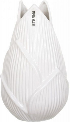 Ваза керамическая белая Флора бутон 3001 25 см Eterna