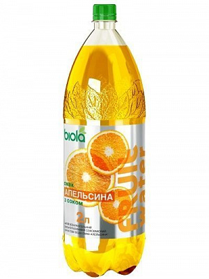Безалкогольный напиток Біола вкус апельсина 2 л (4820010896624) 