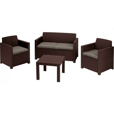 Комплект мебели Curver Allibert Alabama set коричневый