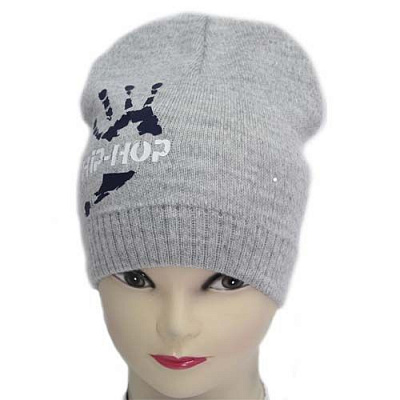 Шапка для хлопчиків Luna Kids р.50-52 сірий меланж 2095