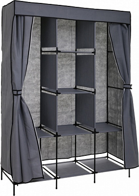 Тканинна шафа London 1720х1280х450 мм сірий із чорним