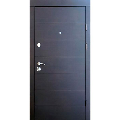 Двері вхідні Булат Престиж 156 венге горизонт темний 2050x950мм праві