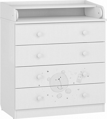 Комод сповивальний Грейд French Teddy 4ш 804х927х467 мм білий