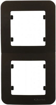 Рамка двухместная Makel Lillium Natural вертикальная коричневый