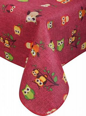 Скатерть Ginestra совы 120x160 см красный Gemitex 