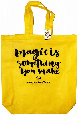 Сумка-шопер 4PROFI на блискавці 38x53 см з принтом жовтий