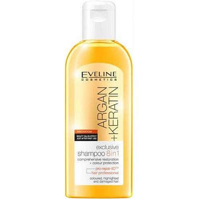 Шампунь Eveline Argan Keratin 8в1 для фарбованого волосся 150 мл