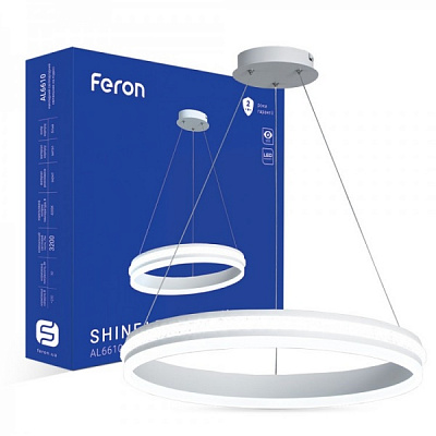 Светильник потолочный Feron AL6610 50W SHINE LEVITA 50 Вт белый 4000 К 