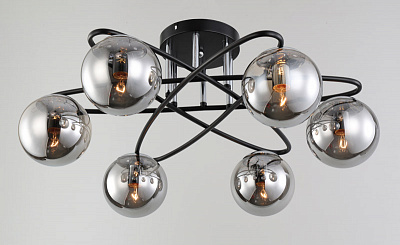 Люстра потолочная Blitz Elysium 6x60 Вт Е27 черный хром 4118-46