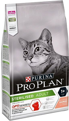 Корм Purina Pro Plan Sterilised с лососем 1,5 кг