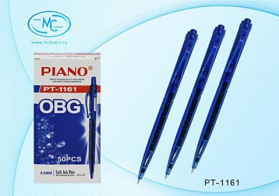 Ручка масляная Piano РТ-1161С синяя 