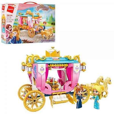 Конструктор Qman 2614 карета с лошадьми фигурки ODT112613