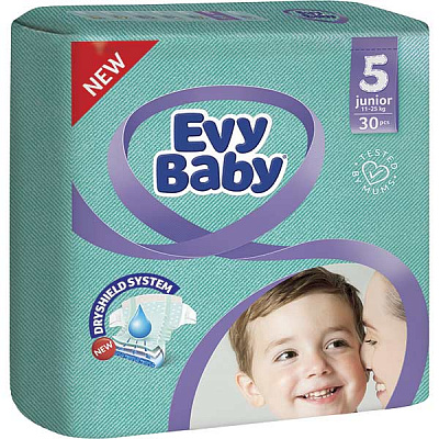 Підгузки Evy Baby 5 junior 11-25 кг 30 шт.