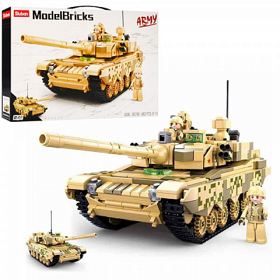 Іграшка-конструктор Sluban Model bricks Бойовий танк 99А M38-B0790