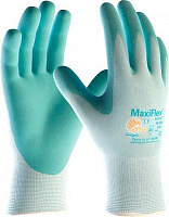 Перчатки ATG MaxiFlex Active защитные с витамином Е и алоэ вера с покрытием нитрил M (8) 34-824