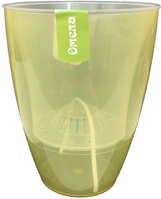 Горшок пластиковый Омела круглый 0,6л желтый 