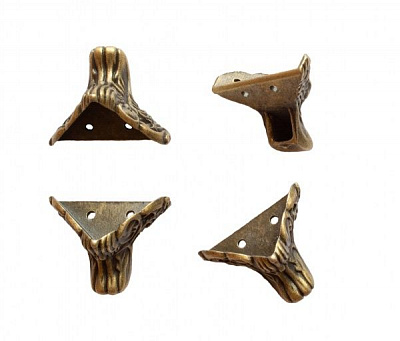 Ніжки декоративні стара латунь 46х30 мм 4 шт.