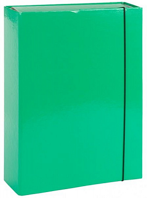 Папка-короб зеленая А4 80 мм.