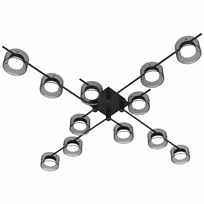 Люстра потолочная Hopfen STARK FJORD-GX-12S BK 12xGX53 черный