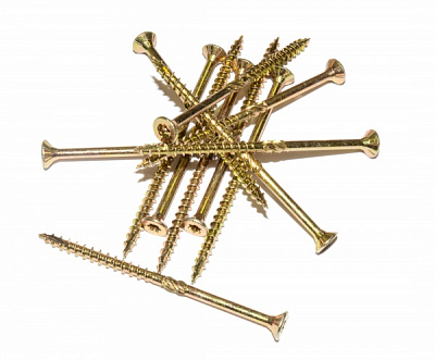 Шуруп конструкционный 4x70 мм желтый цинк