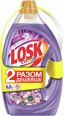Гель для машинной и ручной стирки Losk Колор Ароматерапия Цветка жасмина 3 л + 3 л 