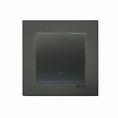 Вимикач перехресний одноклавішний EXEN Karell без підсвітки антрацит 290-001302-214