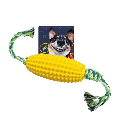 Игрушка для собак DGT-PETS Кукуруза с канатом 35 см FG240419002N