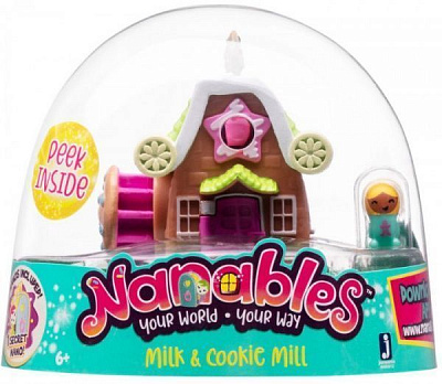 Игровой набор Jazwares Nanables Small House Город сладостей Магазин Печенье с молоком (NNB0012) 