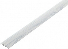 Профиль алюминиевый 6-А для напольного покрытия Лугалпроф гладкий с отверстиями 30x1800 мм дуб снежный 