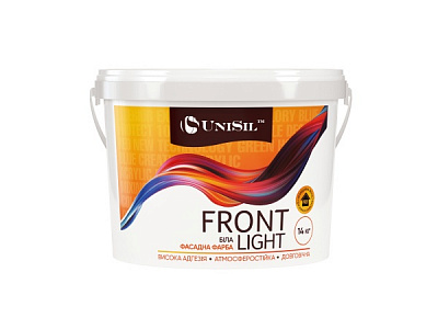Фарба фасадна акрилова водоемульсійна UniSil Front Light мат білий 3,5кг