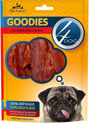 Снеки 4Dog для собак Тендеры с уткой 100 г (5949060207798)