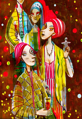 Репродукция Конотопские ведьмы 35x50 см Арт Фемелі 